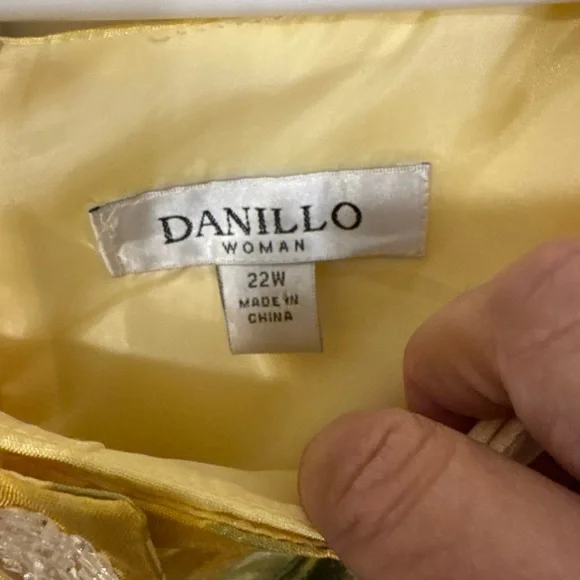 Danillo Women's Floral Midi Dress yellow with floral jacket - Yellow and Green - Picture 11 of 15